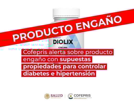Imagen Alertan a hipertensos y diabéticos por ‘suplemento’ de Diolix