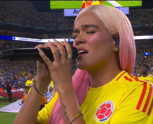 Imagen VIDEO: 'Decepciona' Karol G por su interpretación del himno de Colombia