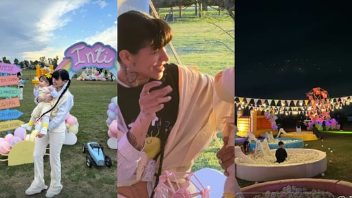 Imagen Cazzu 'le corta la cara' a Christian Nodal en imágenes de la fiesta de cumpleaños de su hija