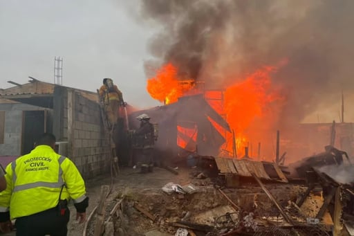 Imagen Incendio en Ramos Arizpe destruye viviendas y afecta a dos familias