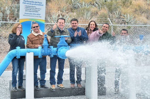 Imagen Entregan nuevo pozo de agua potable en Villa Nazareno, Lerdo