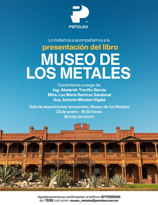 Imagen Peñoles presentará libro sobre el Museo de los Metales