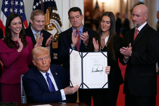 Imagen Donald Trump firma la Ley Laken Riley, ¿Cómo afectará a los migrantes?