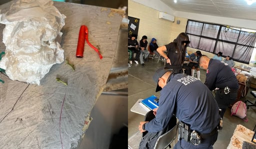 Imagen Aseguran residuos de marihuana a estudiantes de Telebachillerato durante operativo mochila