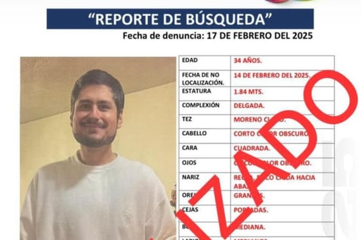 Imagen Localizan con vida a Arturo Ramírez, hombre que desapareció en Gómez Palacio