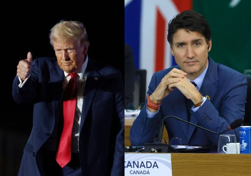 Imagen Donald Trump y Justin Trudeau dialogan sobre fentanilo