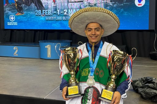 Imagen Lagunero Marcos de Jesús López brilla en Atenas con oro en Wu Shu