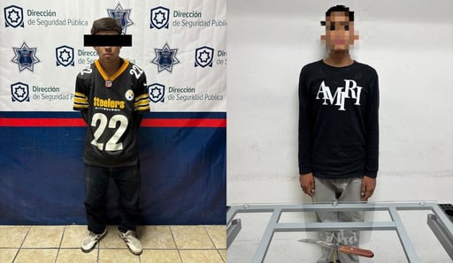 Imagen Detienen a dos sujetos por amenazas y portación de arma blanca en la colonia Lázaro Cárdenas