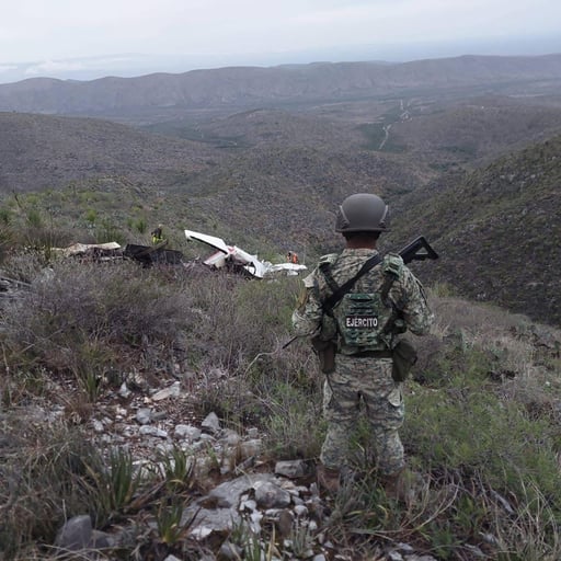 Imagen Localizan avioneta caída en Castaños sin sobrevivientes