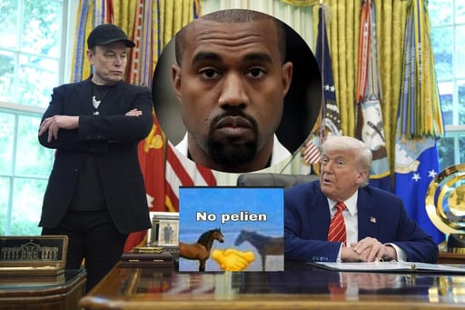 Donald Trump, Elon Musk y Kanye West (ESPECIAL)