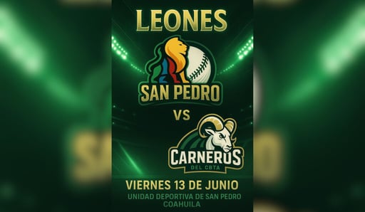Imagen Se enfrentarán los Leones de San Pedro y Carneros del CBTA en la Liga Sinergia