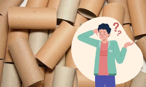 Cartón de los rollos de papel de baño (ESPECIAL)