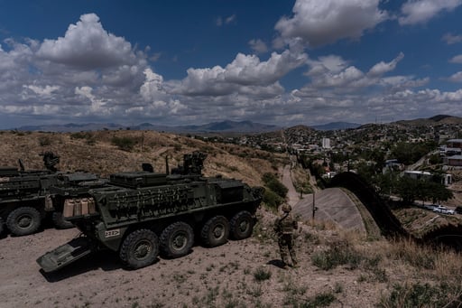 Imagen Detienen a hombre escalando el muro entre EUA y México