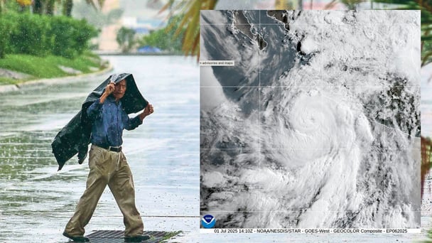 El huracán Flossie se intensifica a categoría 2 mientras se desplaza al noroeste de México