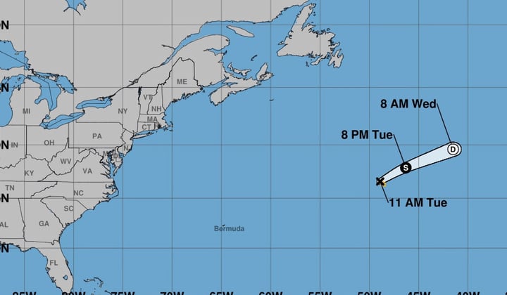 Tormenta tropical 'Andrea' se forma en el Atlántico