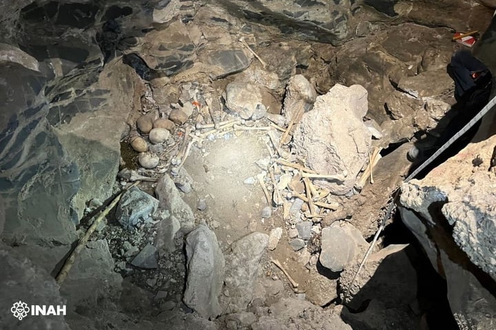 Cueva mortuoria en Ocampo, Coahuila / INAH