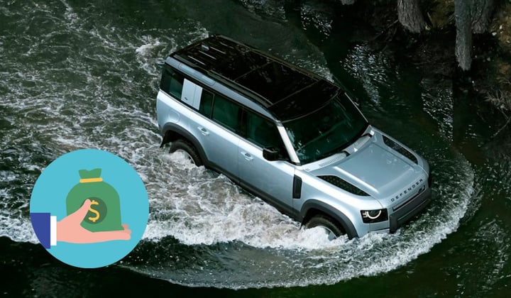 ¿Cuánto necesitas ganar para tener una Land Rover Defender especial para conducir en agua?