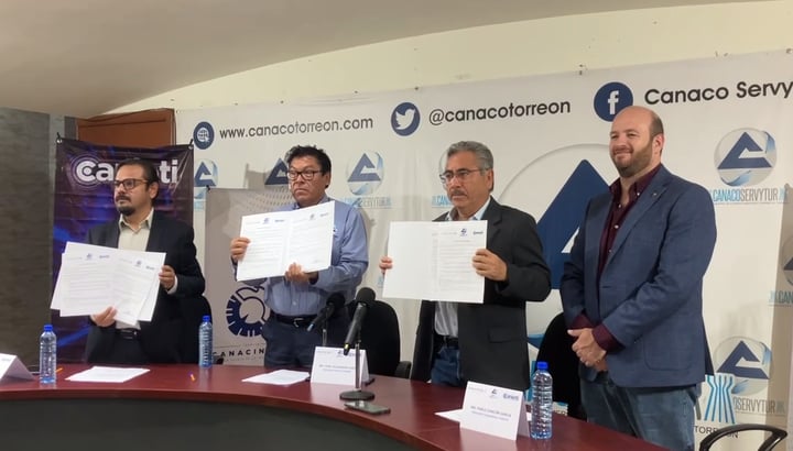 Canaco, Canacintra y Canieti firman alianza estratégica para impulsar el desarrollo tecnológico en Torreón
