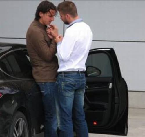 La imagen habría sido captada por un fan luego de un entrenamiento del club blaugrana.
