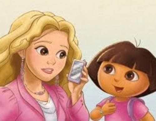 La cantante aparece como un dibujo animado.