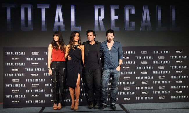 Vista. Jessica Biel, Kate Beckinsale, el director Len Wiseman y Colin Farrell promocionaron ayer la película en las playas de Cancún.