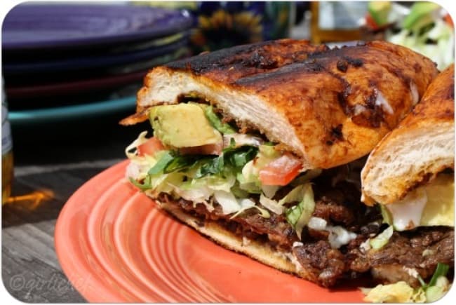 Sandwich de arrachera