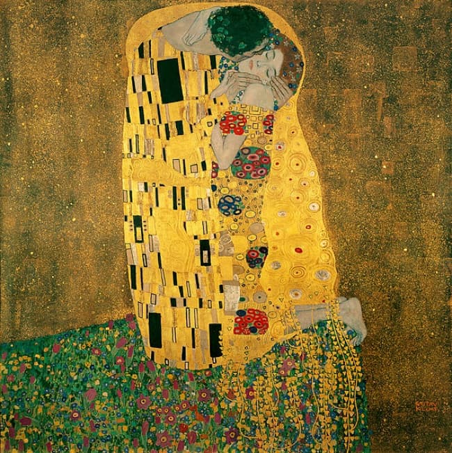 'El Beso', la que es problablemente la obra más famosa de Gustav Klimt. ARCHIVO