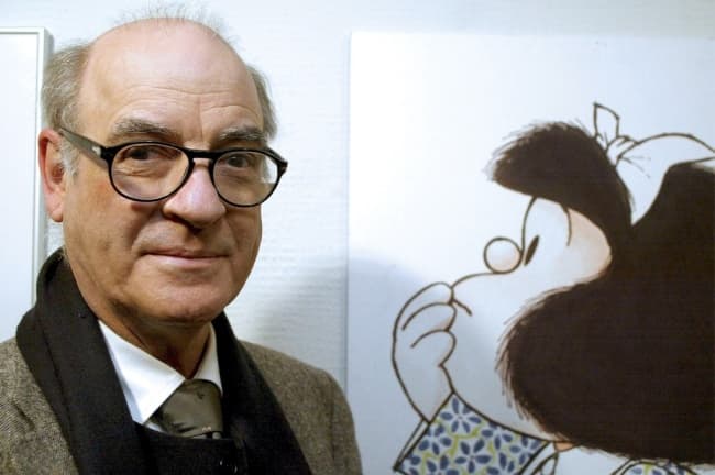 Quino, reconoció que su personaje consentido no es la mundialmente famosa Mafalda, sino su filosófica amiga, Libertad. (EFE)