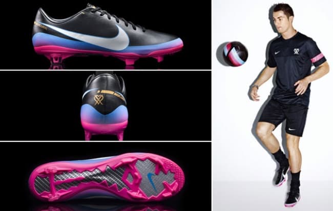Particular resultó el nuevo diseño de los zapatos de futbol de Cristiano Ronaldo.