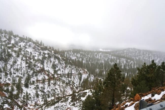 Según el servicio meteorológico de los Estados Unidos será el próximo jueves que arrecien las nevadas en la zona montañosa de Baja California. (El Universal)