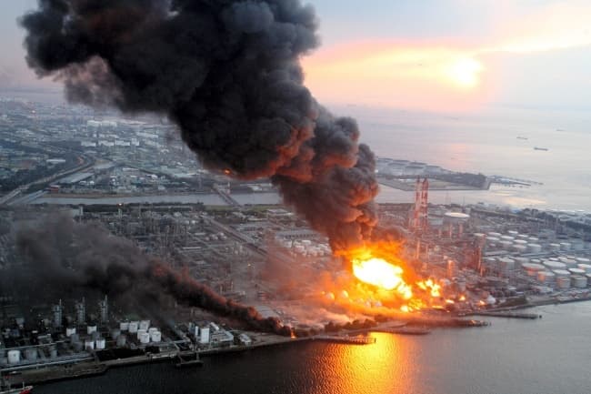 El edificio de contención que albergaba un depósito de acero con el reactor se vino abajo a causa de la explosión, que dejó una enorme columna de humo visible a decenas de kilómetros durante varias horas. ARCHIVO
