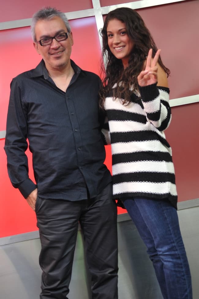 De visita. Guillermo González Montes, director de la cinta 'Flor de Fango', y la actriz Claudia Zepeda, protagonista, visitaron las instalaciones de El Siglo de Torreón para promover el largometraje.