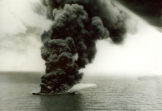 El buque, que había sido el primer buque petrolero mexicano, fue atacado por los nazis a las 23:55 horas del trece de mayo, según bitácoras. ESPECIAL