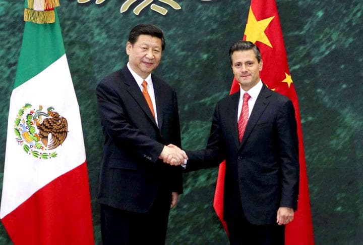“En nombre de los Estados Unidos Mexicanos, es un honor recibir hoy al presidente de la República Popular China, Juan Yin, Juan Yin”, fueron las palabras de EPN. ARCHIVO