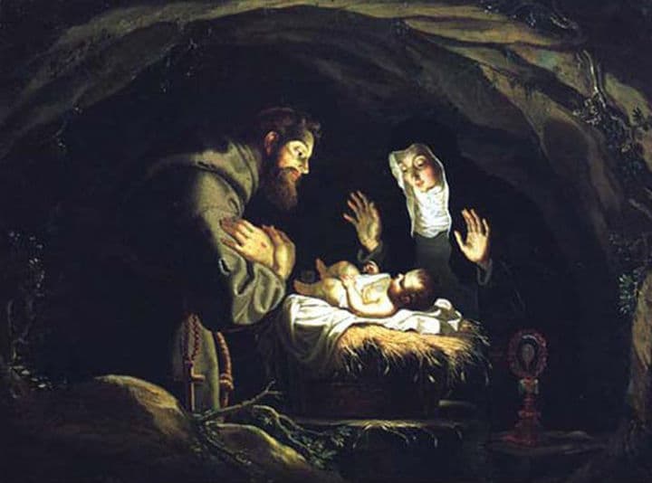 Nacimiento. Óleo de la pintora portuguesa Josefa de Óbidos (1630-1684).