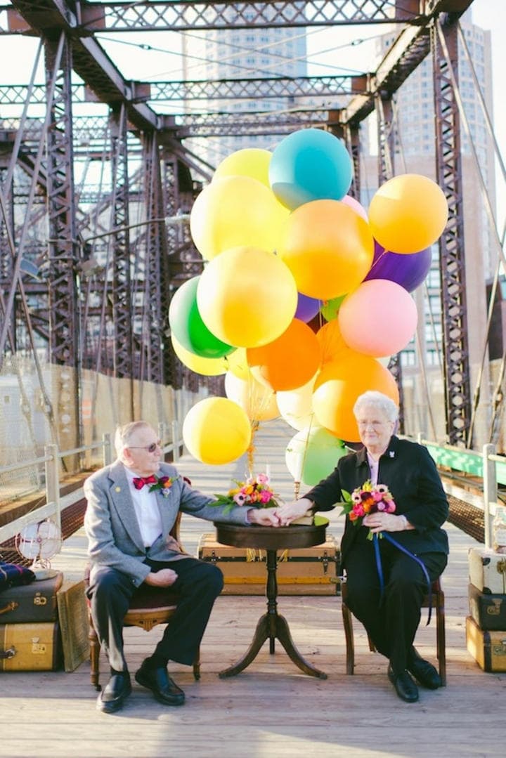 La pareja de ancianos festejaron su aniversario con una sesión fotográfica al estilo Up. (Foto:http://www.mymodernmet.com/)