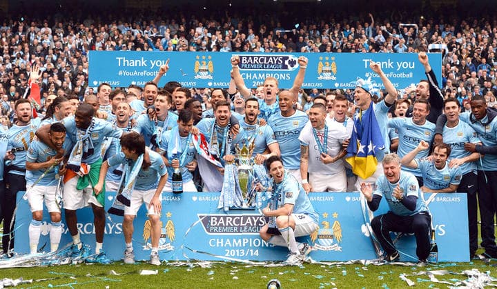 El Manchester City se proclamó campeón de la temporada 2013-14 de la Liga Premier de Inglaterra. (Archivo)