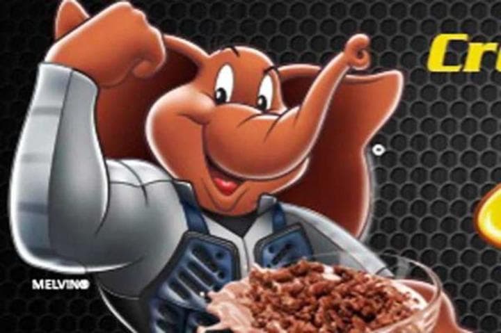 Kellogg's de México anunció el lanzamiento del nuevo concepto de marca de Choco Krispis, el cual contempla a un Melvin, el elefante emblema del producto, más delgado.