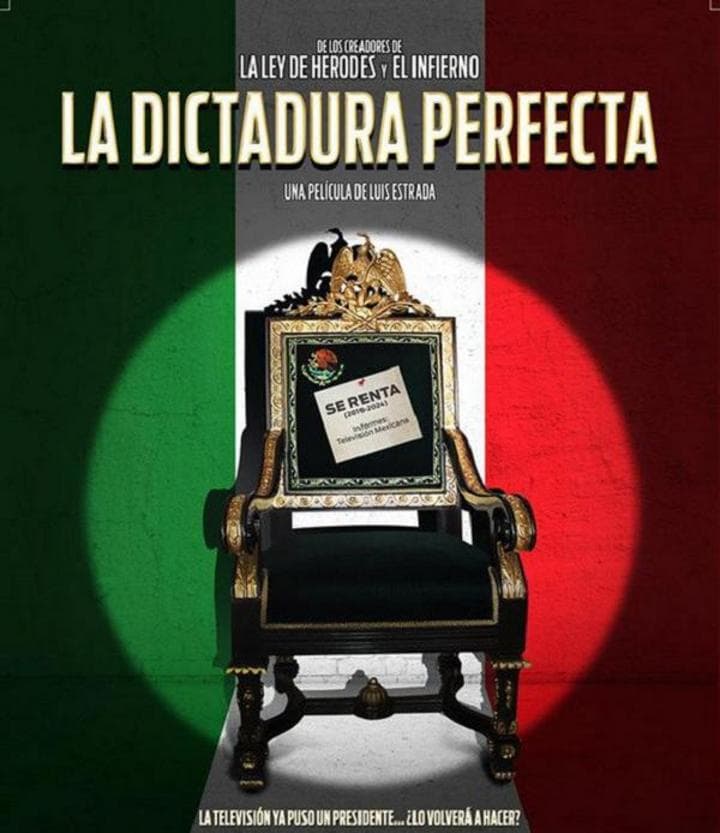 La imagen del exgobernador de Coahuila se puede ver durante la cinta La dictadura perfecta.
