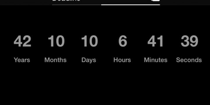 Deadline de Apple es una aplicación que señala el día, año, hora, minuto y segundo de tu muerte basado en tu estilo de vida. (TOMADA DE INTERNET)