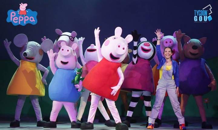 Espectáculo. El show en vivo de ‘Peppa Pig’ se presentará estar tarde en un teatro de la localidad, donde divertirán a chicos y grandes.