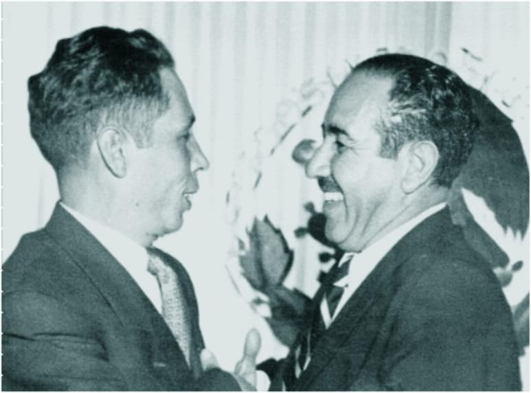 Gustavo Díaz Ordaz y Raúl López Sánchez en el sexenio del Lic. Miguel Alemán Velasco.