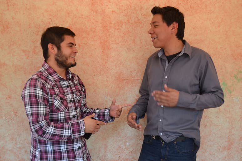 Propositivos. Ramiro y Joab participaron en el concurso Tu Iniciativa contra la Corrupción. (Edith González)