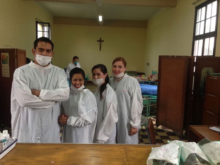 Alumnos. En Universidad Norbert Wiener en Lima.