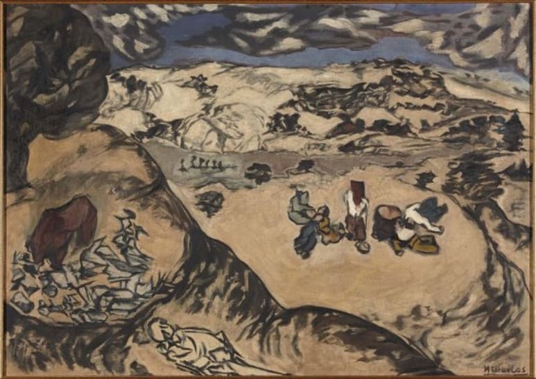 Actualmente, Fusilados, de Modesto Ciruelos, pertenece al museo Reina Sofía, a donde llegó en 2013. (ESPECIAL)