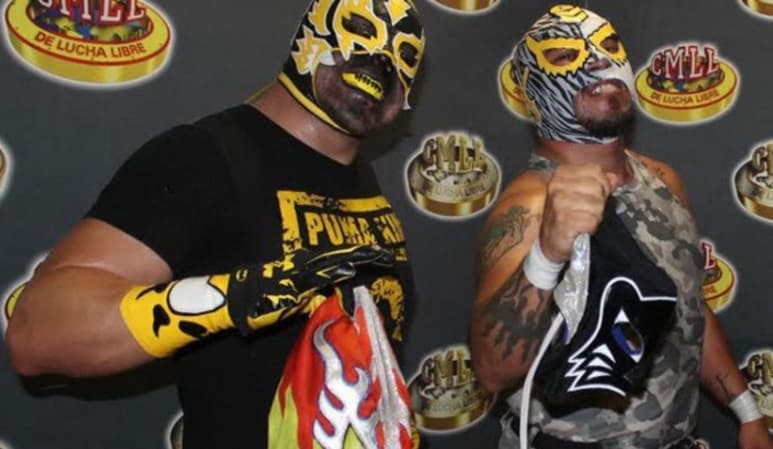 Fuego, Puma, Tiger, Sangre Azteca, Raziel, Cancerbero, Pegasso, Tritón, Esfinge, The Panther, Blue Panther Jr y Súper Comando son los gladiadores que expondrán su máscara en la Arena México. (TWITTER)