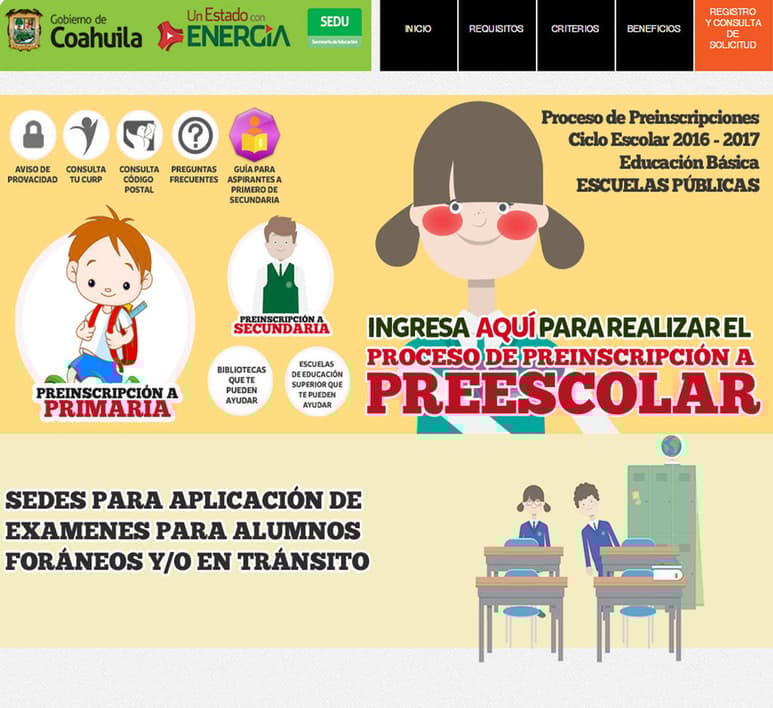 Cambian. Otra vez extienden plazo para preinscripciones en Coahuila. (WWW.INSCRIPCIONES.ORG)