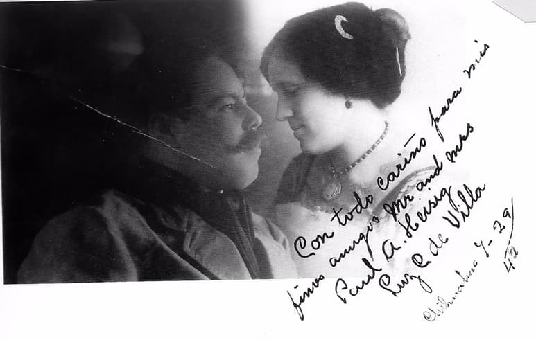 Pancho Villa se casó con Luz Corral en 1911 en San Andrés, Chihuahua (Montaje con fotografías de 1914).