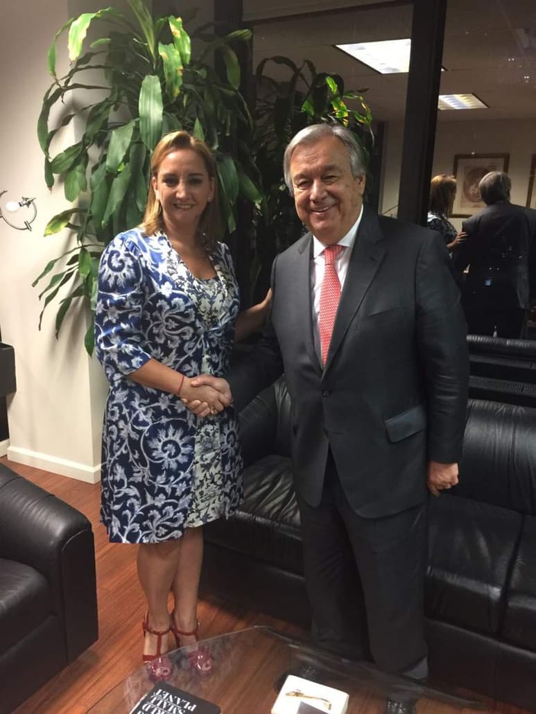 Massieu y Guterres coincidieron en que la Agenda 2030 implica un cambio de paradigma para las Naciones Unidas al colocar al desarrollo como centro articulador de sus políticas. (TWITTER)