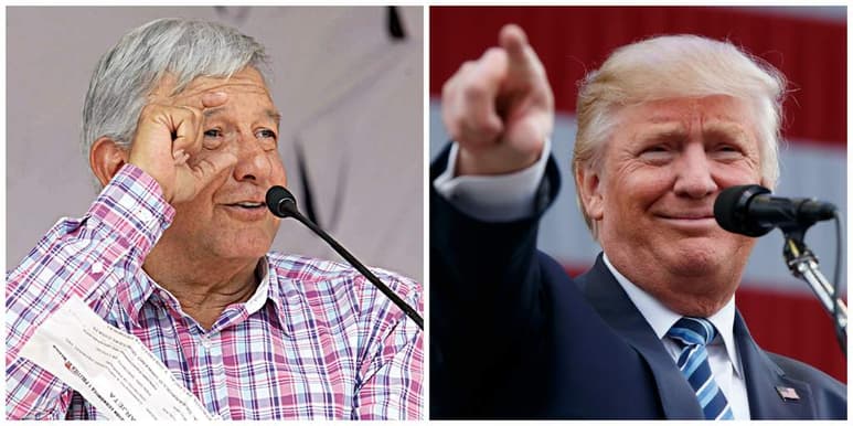 La comparaciones entre López Obrador y aspirante republicano a la Casa Blanca han ocurrido desde enero de este año, en repetidas ocasiones, y por personajes de todas las corrientes políticas. (ARCHIVO)